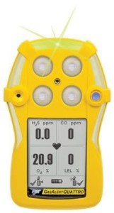 Detektor gazów GasAlert Quattro - czterogazowy CH4/O2/H2S/CO